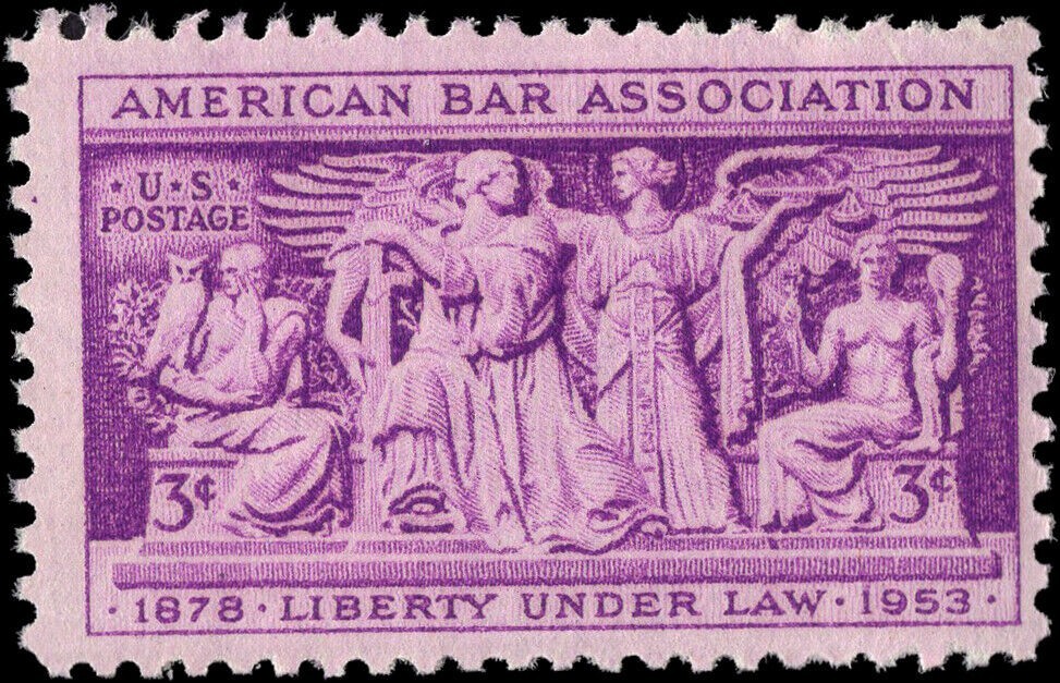 American Bar Association – the US Stamp (plate block of 9) #1022